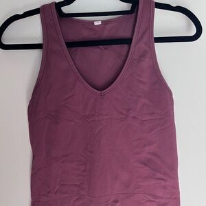 Athleta Aurora seamless crop rib tank size S